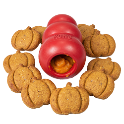 A red container with a yellow substance in it is surrounded by cookies shaped like pumpkins.

AI generated content